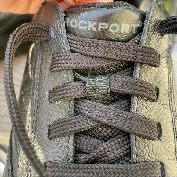 Rockport - Prowalker M7100 Black Leather Active Walking Sneakers - Size 8 - Picture 7 of 8